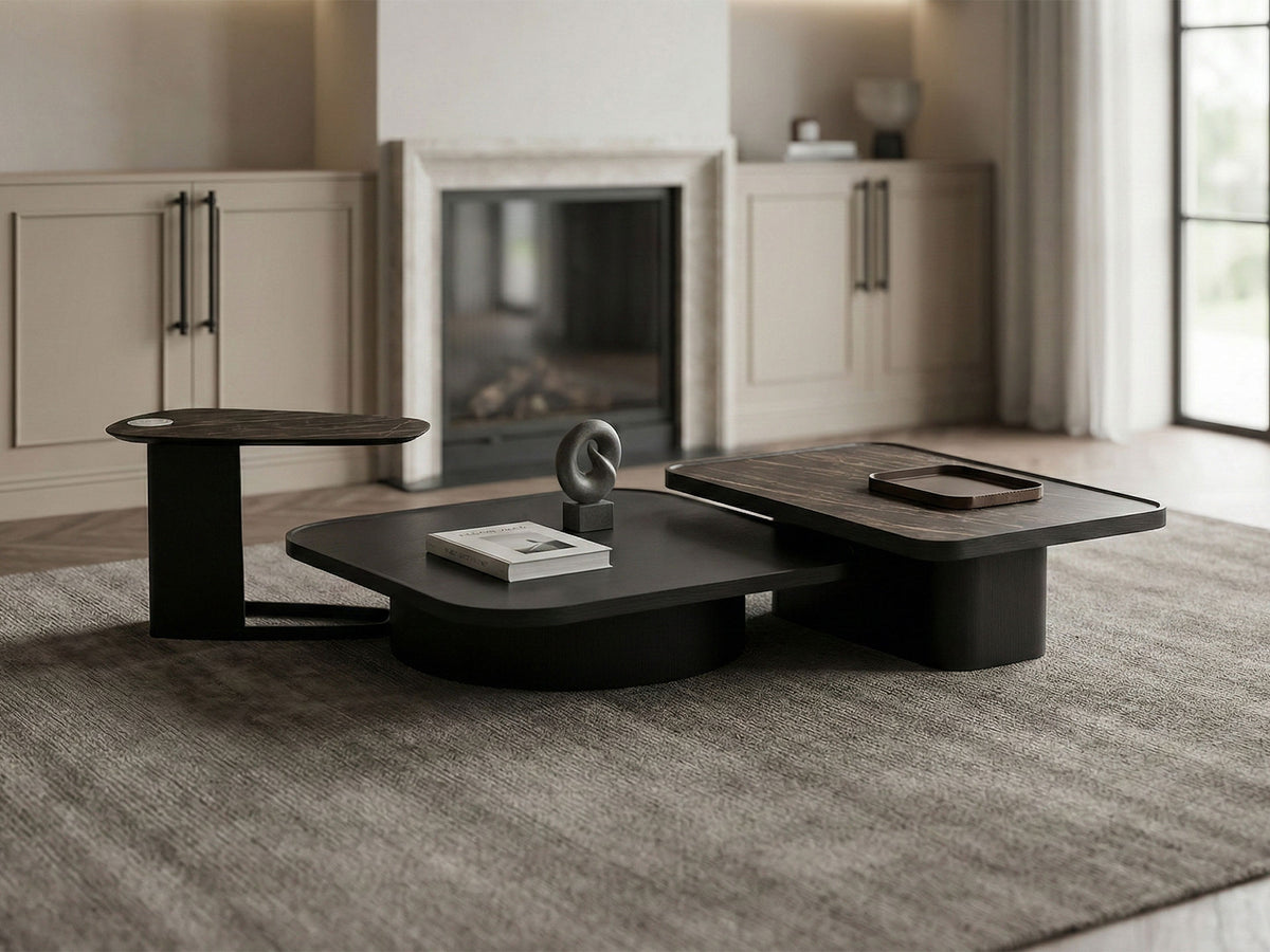 Notte Coffee Table Set (Wood)